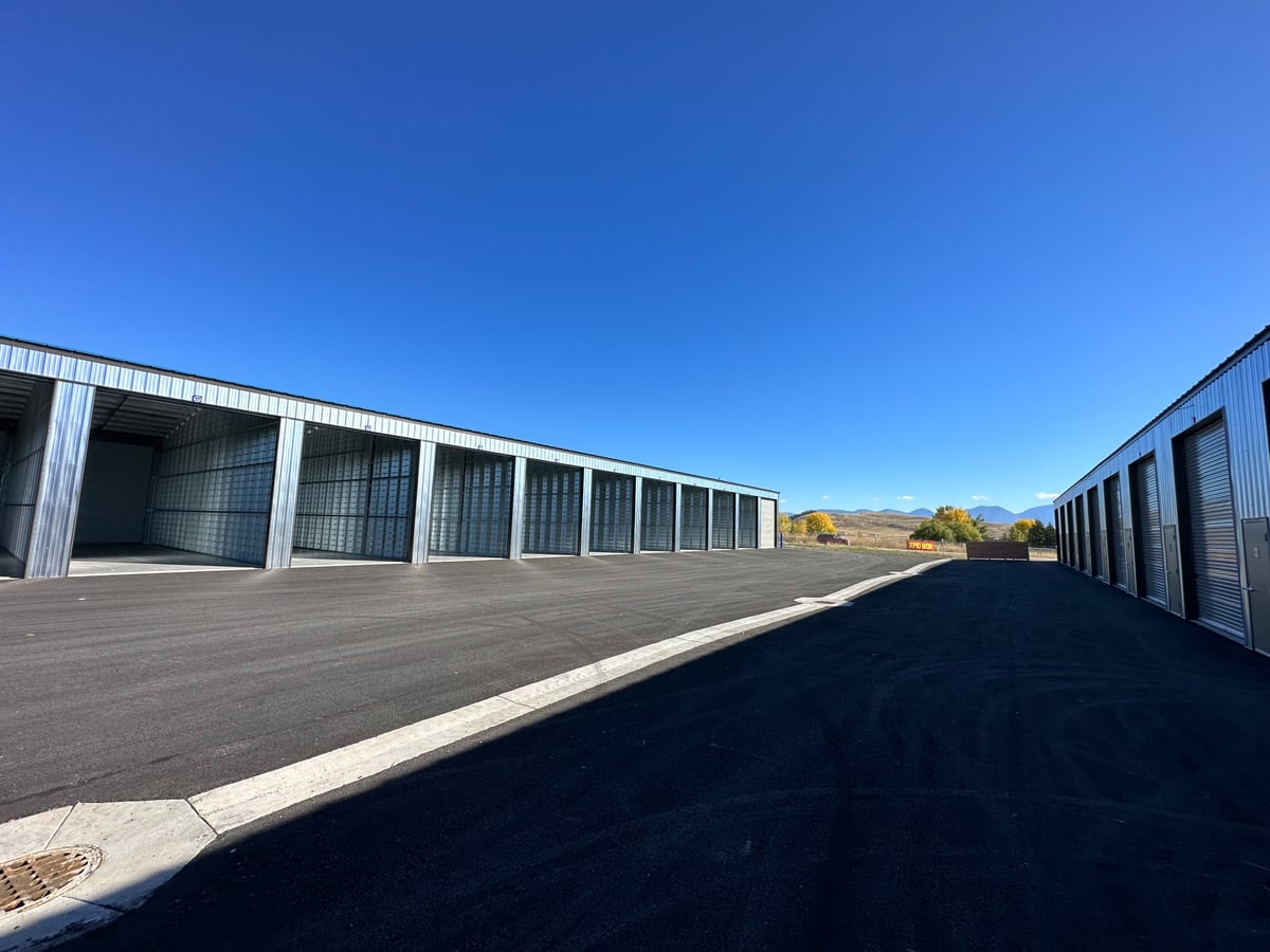 Storage unit 1 interior at Lakewood Storage - secure storage units Polson MT